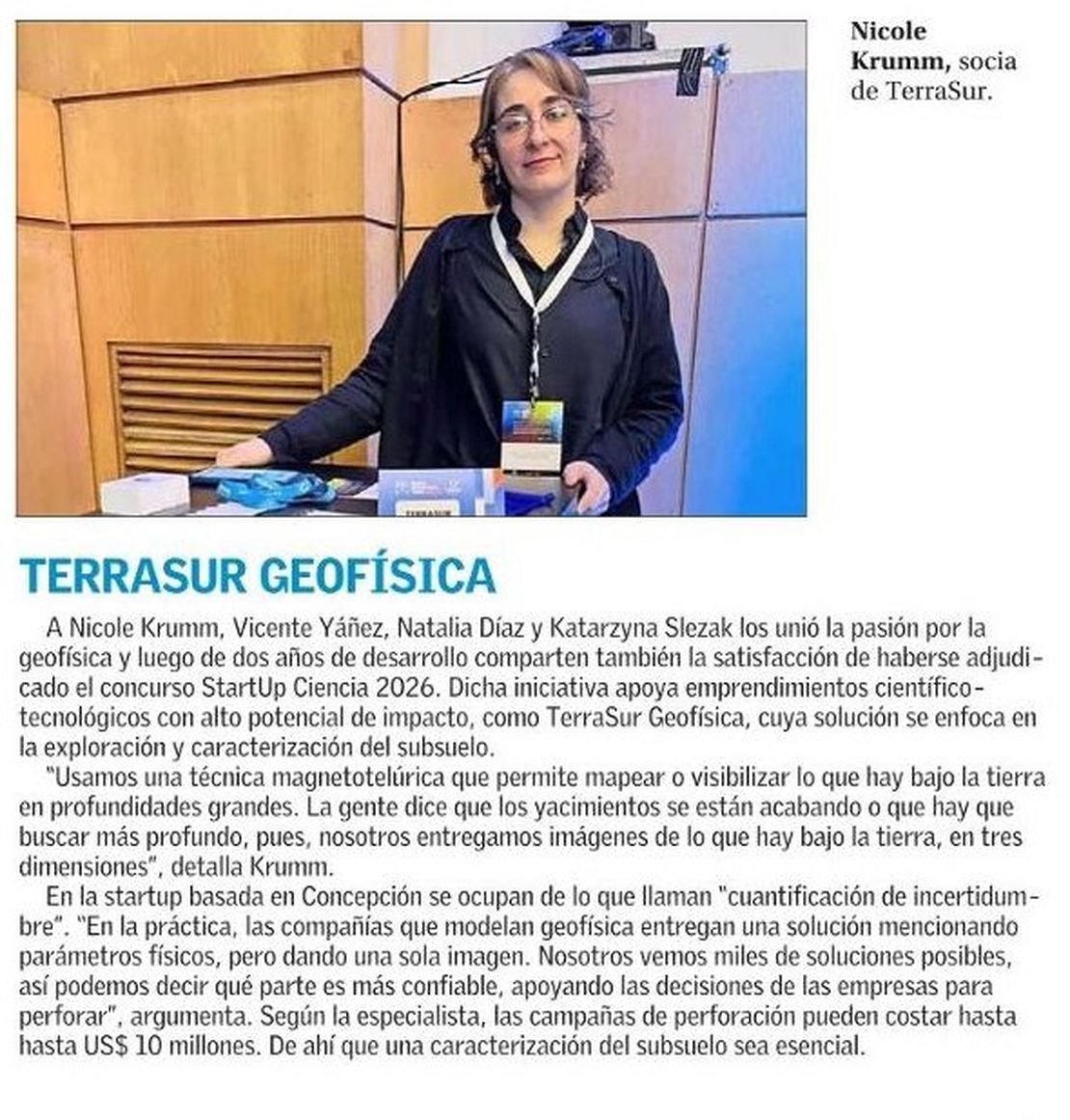TerraSur Geofísica en los medios